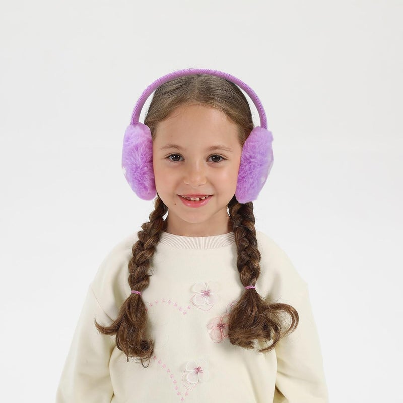 CHUANGLI Ear Muffs for Kids Winter Warm Earmuffs with Gloves Kids Ear Warmer and Knit Gloves Set for Boys & Girls - Image 5